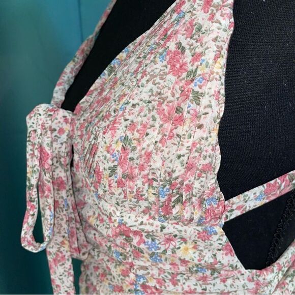 Nwt Cider Ditsy Floral Ruched Cami Dress sz S - Picture 9 of 14
